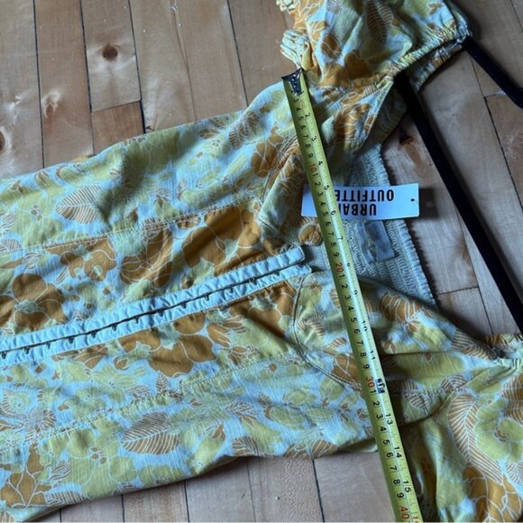 Urban Outfitters UO Sz M NWT Yellow Floral Cotton Mini Dress - Picture 9 of 11